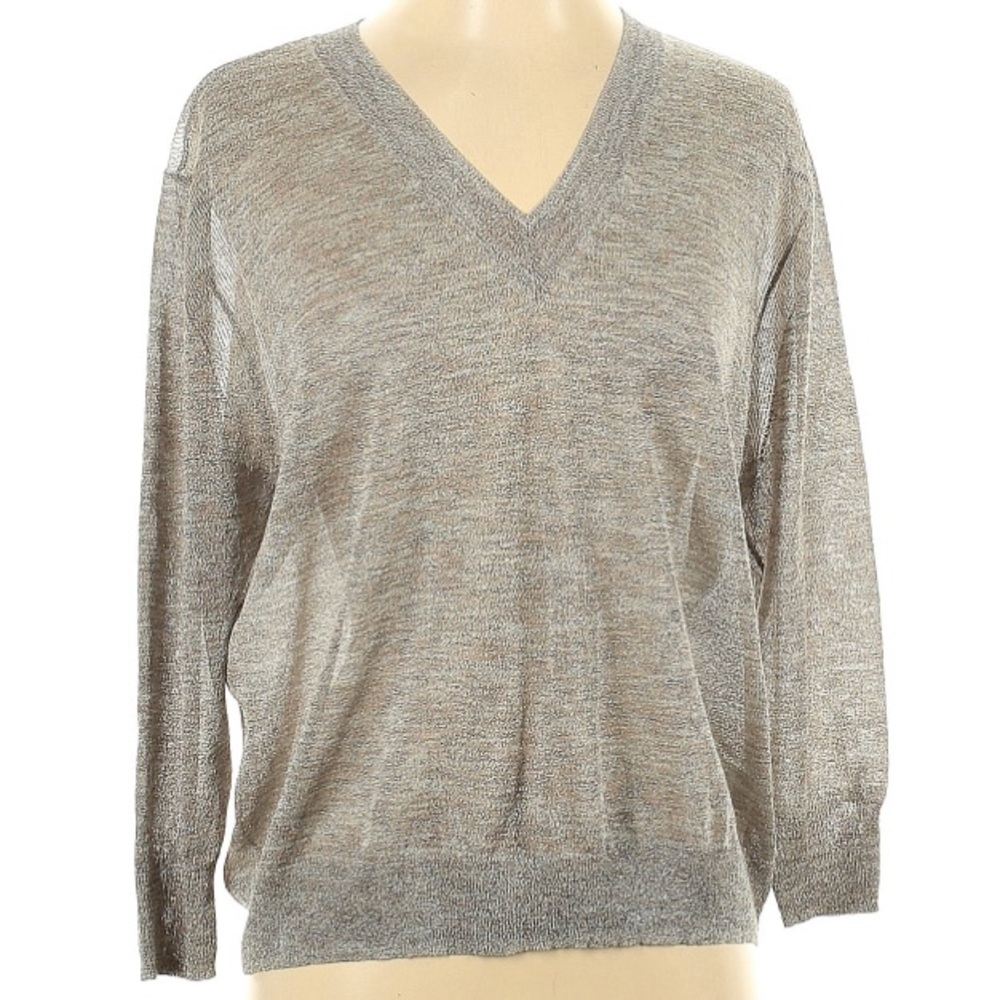 NWT J Crew metallic pullover sweater
